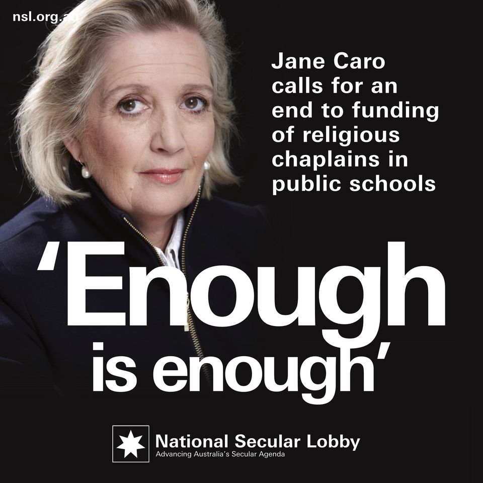 Jane Caro on religious school chaplains