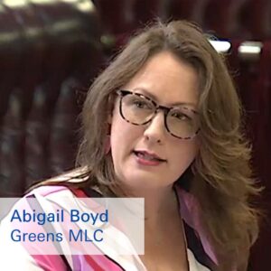 Abigail Boyd in NSW parliament prayers push