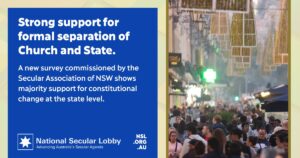 The Secular Association of NSW's survey on support for constitutional separation of church and state